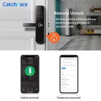 Tuya app de Amprente de Blocare a Ușii Wifi Cod Cartela Ecran Tactil Inteligent de Blocare de siguranță Digital Electronic de Blocare Pentru Acasă
