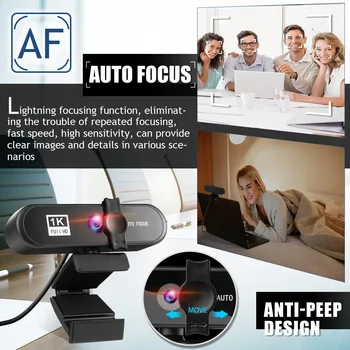 USB Mini Webcam Full HD 1080P Web Digital Auto Focus aparat de Fotografiat PC-ul Cam cu Micphone pentru transmisiunea Live Video Apel Conferință