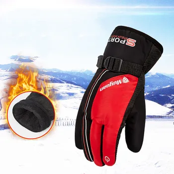 Bărbați și femei iarna impermeabil sporturi în aer liber cald zăpadă schi mănuși în aer liber particule de silicon non-alunecare de mănuși touch screen
