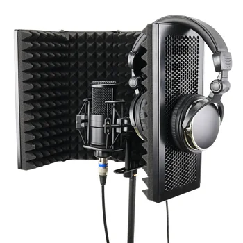 5 Panou Pliabil Microfon De Studio Izolare Scut De Înregistrare Absorbant De Sunet Spuma Panou