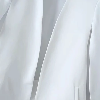 Design split femei mantie costum haina casual doamna în alb și negru sacou moda streetwear liber îmbrăcăminte exterioară topuri C613