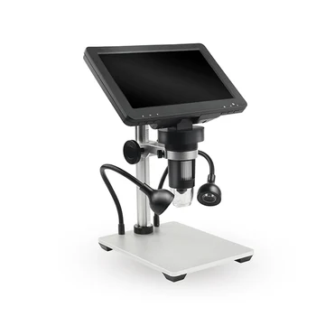 Cele mai recente 12MP DM9 HD de 7 inch 1200x microscop digital industriale lupa cu sârmă de control și bateria potrivit pentru iPhone iPad