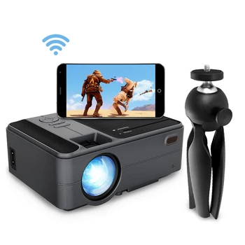 CAIWEI C180AB 1280x720P Android WIFI Proyector Portabil LED Proiector Wireless Mini Proiector pentru Smartphone Home Cinema
