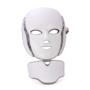 NE-Stoc 7 LED-uri de Culoare Masca Faciala Frumusete de Întinerire a Pielii Foton de Lumină Masca Cu Gât Terapie Antirid Anti Strângeți Acnee de îngrijire a Pielii