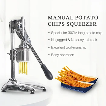 Aliaj de aluminiu de Cartof Storcator Manual de cartofi Prajiti Freze Lungi de 30cm Chips-uri de Cartofi Masina de Bucătărie Procesatorii de Alimente