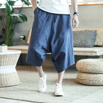 Dropshipping Bărbați Harajuku Pantaloni Harem 2020 Mens Vara Bumbac Lenjerie De Jogging Pantaloni De Sex Masculin Vintage Stil Coreean Pantaloni De Trening Moda