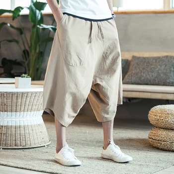 Dropshipping Bărbați Harajuku Pantaloni Harem 2020 Mens Vara Bumbac Lenjerie De Jogging Pantaloni De Sex Masculin Vintage Stil Coreean Pantaloni De Trening Moda