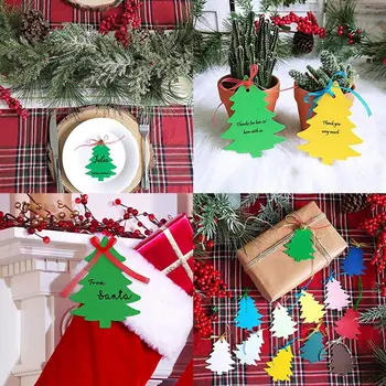 DIY de Crăciun Etichete Kraft Categorie Vesel Hârtie de Ambalaj Cadou Hang Tag-uri Xmas Copac Cărți de Hârtie Petrecere de Crăciun Consumabile 120/200 BUC