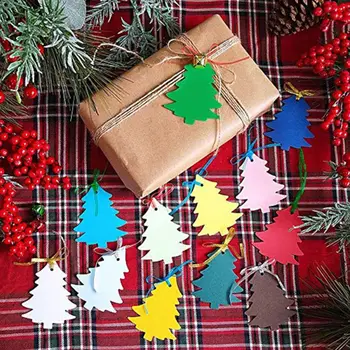 DIY de Crăciun Etichete Kraft Categorie Vesel Hârtie de Ambalaj Cadou Hang Tag-uri Xmas Copac Cărți de Hârtie Petrecere de Crăciun Consumabile 120/200 BUC