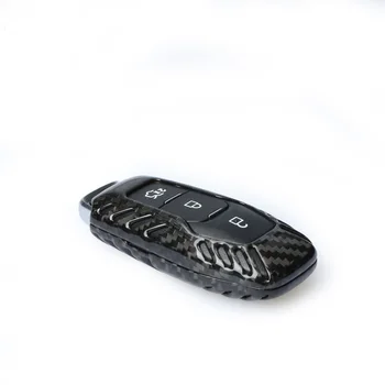 DEE Fibra de Carbon Cheie Coajă de Mașină de la Distanță Cheie Fob Titularul Caz Acoperire pentru Ford Mondeo MK5 Fusion Focus C Explorer F150 3&4 buton