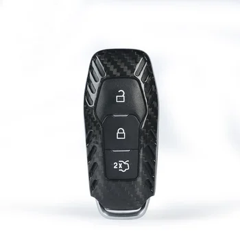 DEE Fibra de Carbon Cheie Coajă de Mașină de la Distanță Cheie Fob Titularul Caz Acoperire pentru Ford Mondeo MK5 Fusion Focus C Explorer F150 3&4 buton