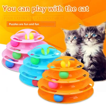 Consumabile Pentru Animale De Companie Pisica Placă Turnantă Pisica Disc Pet Patru Straturi De Distracții Disc Stele Miau Oameni De Învățământ Jucărie Amuzant