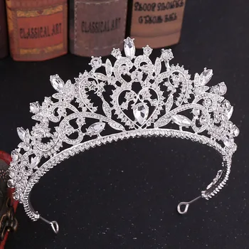 Retro Stil Baroc, Rose De Aur/Argint Culoare Cristal, Diademe, Coroane Headpieces Mireasa Printesa Noiva Nunta Accesorii De Par