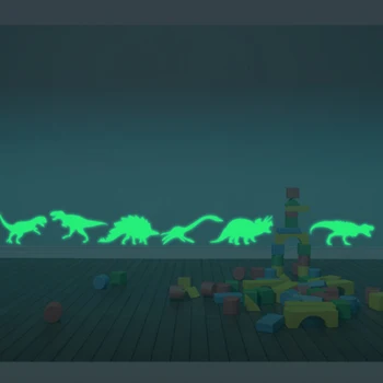 9PCS Luminos Home Decor Sticker Camera Copiilor Sticker Dinozaur Stralucitoare în Întuneric Autocolant de Perete