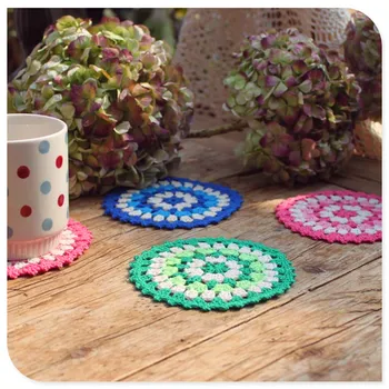 12cm rundă de 30 de poze de moda bumbac croșetat tampoane pentru bucătărie accesorii precum suportul pentru pahare pentru acasă decorare cu flori de vanzare