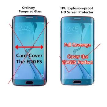 Noi 3Pcs/ Acoperire Completă Explozie Dovada de Ecran Protector Pentru Samsung Galaxy S7 Edge TPU Film Peliculă de Protecție