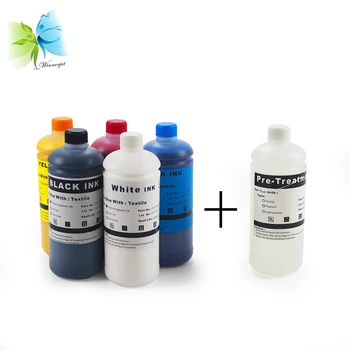 Winnerjet 500ML DTG Textil Alb Cerneala Pigment pentru Epson L300 L800 L801 L805 L1800 Imprimanta Flatbed Textile Cerneală + Grund