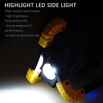 20W LED Lumina de Lucru Portabil Cob Lanterna Reflector Cu 18650 Baterie Reîncărcabilă Portabile lumina Reflectoarelor de Vânătoare lampa pentru camping
