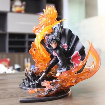 21.5 cm Anime Naruto PVC Acțiune Cifra Zero Uchiha Itachi Foc Sasuke Susanoo Raport cu Modelul de Colectare de Jucării