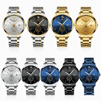 NIBOSI Moda Mens Ceasuri Casual Sport rezistent la apă, Cronograf Cuarț Ceas de mână de Lux Albastru Calendar Ceas Relogio Masculino