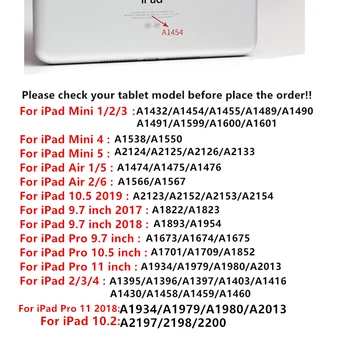 De caz pentru iPad Pro 11 inch 2020 Capac Transparent Clar TPU Silicon Tableta Caz pentru iPad Aer 2/1 9.7 2018 Pro 10.5 Mini Funda