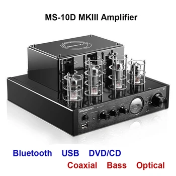 Nobsound MS-10D MKII MS-10D MKIII Amplificator cu tuburi Vidate Amplificator Suport Bluetooth, USB, optic, Coaxial Bass DVD, CD-uri de intrare