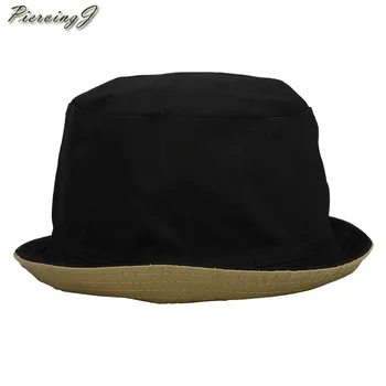 2018 mai Recente stlye pălărie Faleto Bumbac Pălărie Găleată Reversibil Boonie Hat Margine Largă de Pescuit Palarie Casual Simplu Capac