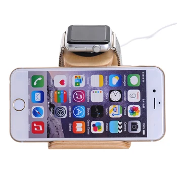 CREASTĂ de Ceas Accesorii Pentru Apple watch band 6/SE/5/4/3 42mm 38mm lemn încărcător stație de Suport stativ pentru IPhone X 7/8 Plus