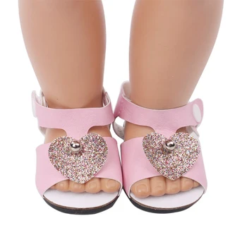18 inch Fete papusa pantofi sandale Delicate princess dress pantofi American new born accesorii jucării pentru Copii se potrivesc 43 cm baby s184