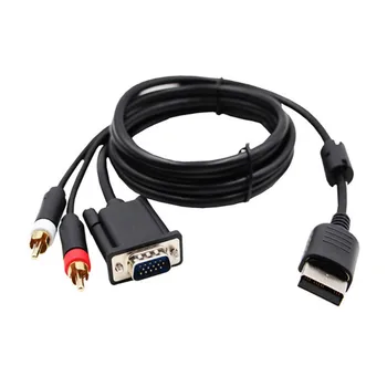 1,8 m Vga de Înaltă Definiție Cablu Pentru Sega Dc Dreamcast Pentru Monitor Vga Și Audio Rca + 3.5 mm La 2-de sex masculin Adaptor Rca