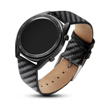 22MM Fibra de Carbon Curea pentru Samsung Galaxy Watch 3 45mm Trupa 46mm/de Viteze S3 Bărbați/Femei Brățară din Piele pentru Huawei GT 2 46mm/2 Pro