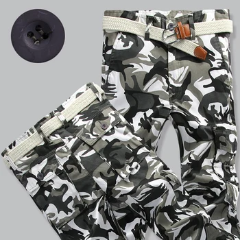 New Sosire Înaltă Calitate Barbati Camuflaj Casual Pantaloni Cargo Militar de Camuflaj Multi-Buzunare Pantaloni Pentru Bărbați Pantaloni Hombre