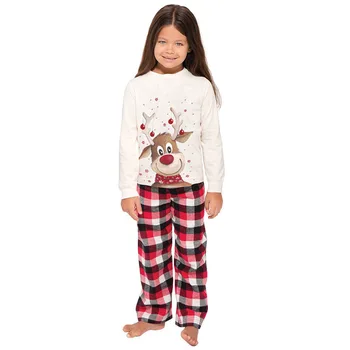 Prowow Pijamale Crăciun Pentru Familia Norocos Minunat Cerb Iarna Pijamale pentru Familia Crăciun Fericit Haine de Acasă Pijama Costum camasa de noapte