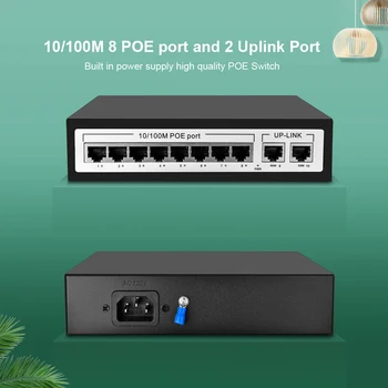 Gadinan 4CH 8CH 10 Porturi 48V Rețea Switch POE Cu IEEE 802.3 af/at Over Ethernet Camera IP/ Wireless AP/ CCTV aparat de Fotografiat Sistem