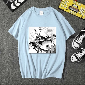 Unisex eroul meu mediul academic Harajuku Misto Anime-ul Japonez Bakugou Katsuki Imprimare tricou Maneca Scurta de sex Masculin Streetwear Casual T-shirt