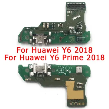 USB Original, Taxa de Bord pentru Huawei Y6 Prim-2018 Portul de Încărcare Conector Dock Cablu Flex Înlocuire Piese de Schimb
