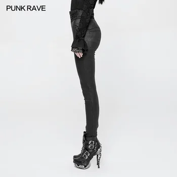 Punk Rave Gotic Petrecere Casual Jacquard Stretch Talie Mare Pantaloni Stramti Pantaloni largi pentru Femei de Moda WK330