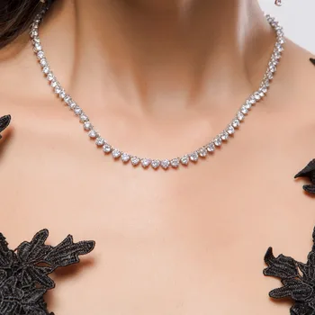 De lux clasic AAAAA CZ set de bijuterii pentru mireasa mireasa coliere cercei stud pentru Femei bijuterii cadou de aniversare X001S