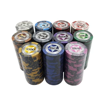 25PCS/Lot de Poker Chips-uri De Poker Set Baccarat Lux Texas Hold ' em Lut Set Poker Chip Set de Poker de Calitate 14g Yernea