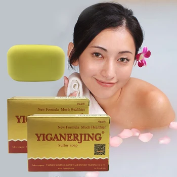 1bucată yiganerjing manual de sulf săpun de albire a pielii Hidratare pete remover acnee de îngrijire a pielii corpului
