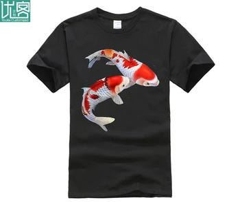 Koi de Pește tricou Chinezesc Crap Koi de Pește Camasi Grafic