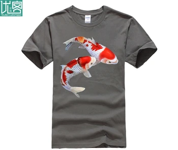 Koi de Pește tricou Chinezesc Crap Koi de Pește Camasi Grafic