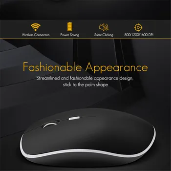 Bluetooth MouseErgonomic Mouse-ul fără Fir Mouse-ul de Calculator Mouse-ul Optic USB 2.4 Ghz 1600 DPI Tăcut Mini Silențioasă Pentru Soareci