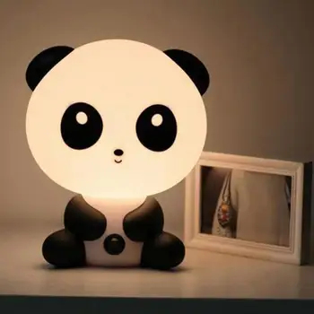 Panda/Ursul Desene animate Lumina de Noapte pentru Copii Pat Lampa de Noapte de Dormit Lampa Pentru Camera Copiilor Lumină UE/SUA Plug