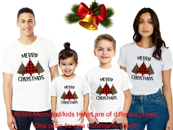 1buc Crăciun Fericit Familiei Potrivire T-shirt, Mami, Tata, Fiul, Fiica Meci Camasi Maneca Scurta Xmas Copii Haine Copii Fete