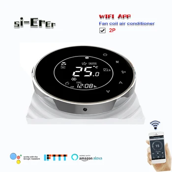 24VAC,AC95~240V Inteligent de programare termostat Wifi-2p răcire sau de încălzire temperatura de control funcționează cu Alexa de start Google