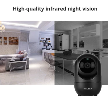 INQMEGA Mini Dimensiune 1080P Camera IP Tuya App WiFi de Interior Camera de Securitate Acasă de Urmărire Automată Supraveghere cu Viziune de Noapte Alarmă de Mișcare