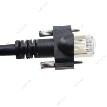 GIGE Gigabit Ethernet Cablu Cu Șuruburi Montare de Blocare Industriale Digital aparat de Fotografiat Viziune Mașină video Cabluri RJ45 8P8C PoE