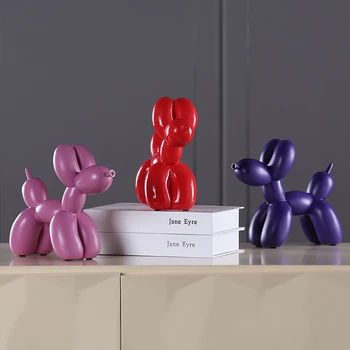 Creatoare de Moda Balon Câine Ceramice Rasina de Artizanat, Sculptura 1 BUC Cadouri Moderne, Simple Casa Decoratiuni Statuete 8 Culori Ornament
