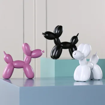 Creatoare de Moda Balon Câine Ceramice Rasina de Artizanat, Sculptura 1 BUC Cadouri Moderne, Simple Casa Decoratiuni Statuete 8 Culori Ornament